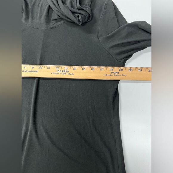 J. Jill Wearever Collection Black Cowl Neck Tunic Top Womens Medium - Picture 6 of 7